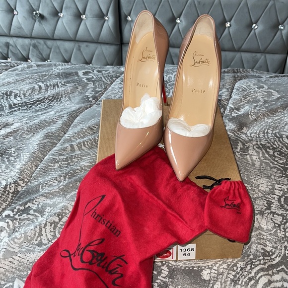Authentic Christian Louboutin So Kate 120 Patent NUDE size 38 - Picture 8 of 8